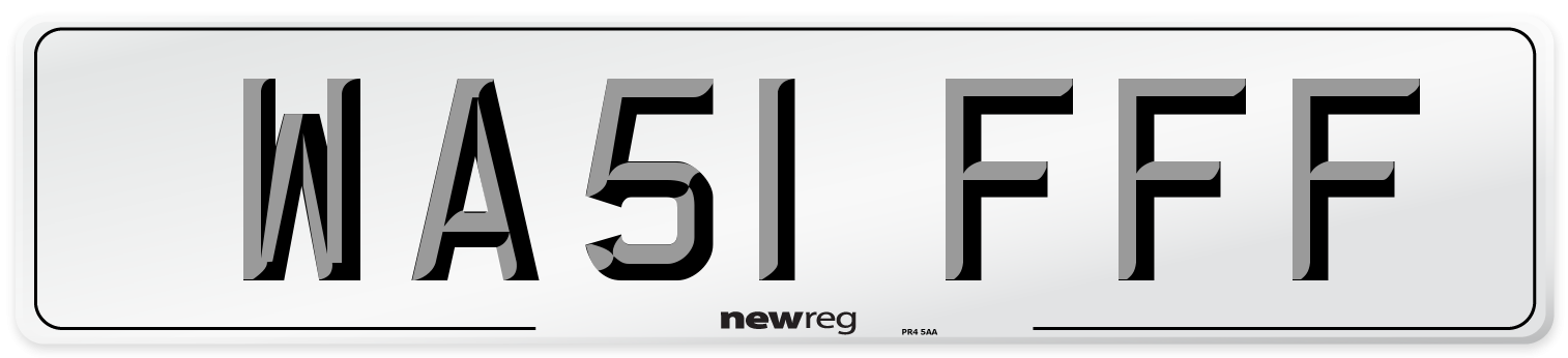 WA51 FFF Number Plate from New Reg